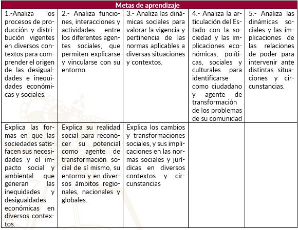 Metas de Aprendizaje CSII