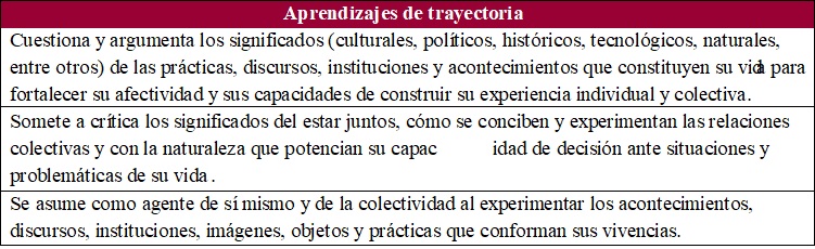 Aprendizajes de trayectoria