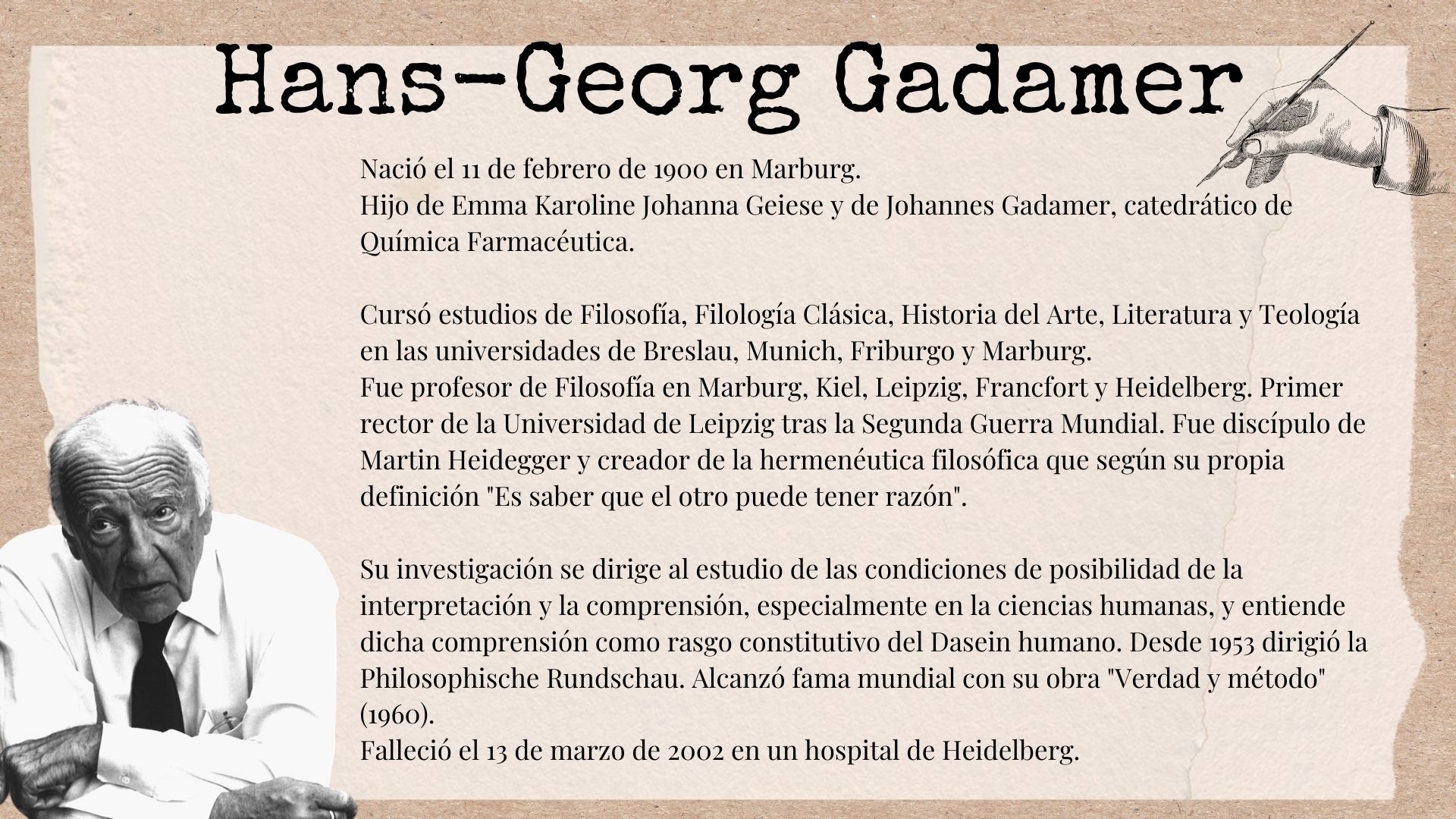 Datos sobre Gadamer