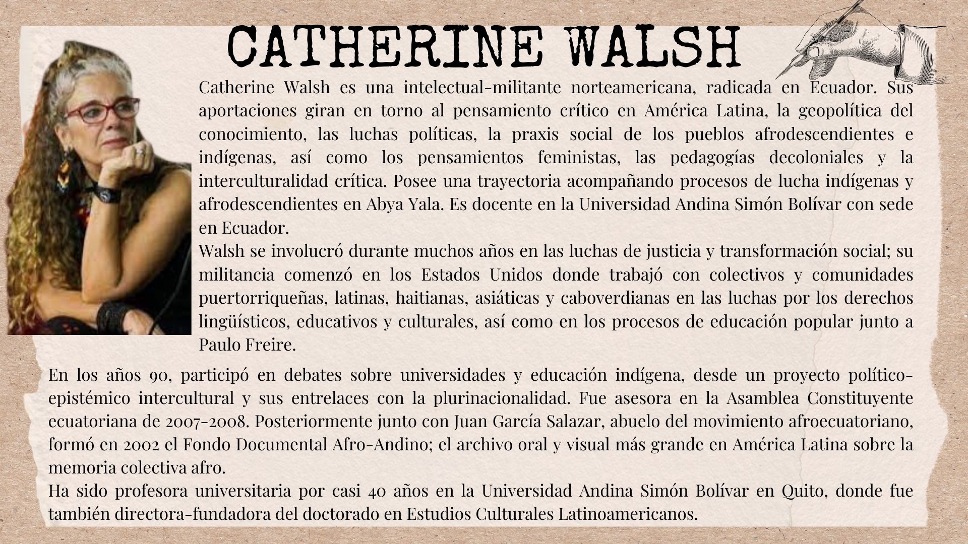 Sobre Catherine Walsh